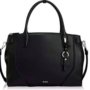 Tumi Black Leather Tote Bag